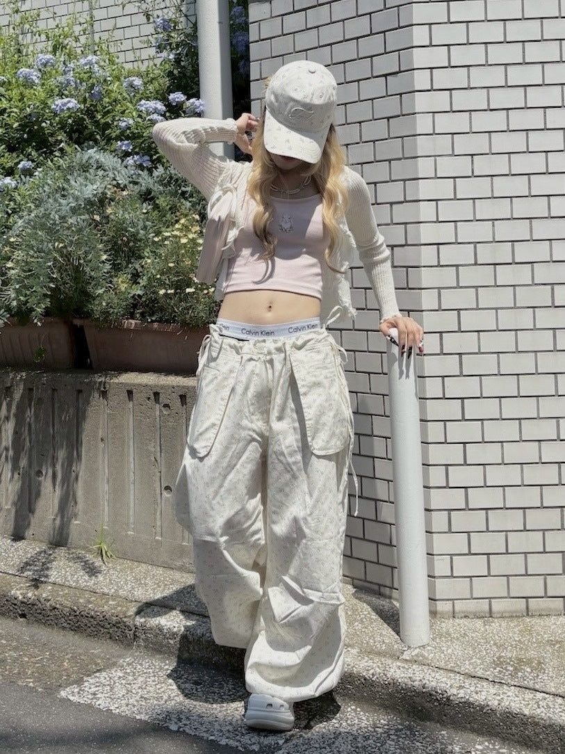 受注制【nmtc +】flower wide layered pants (3color)