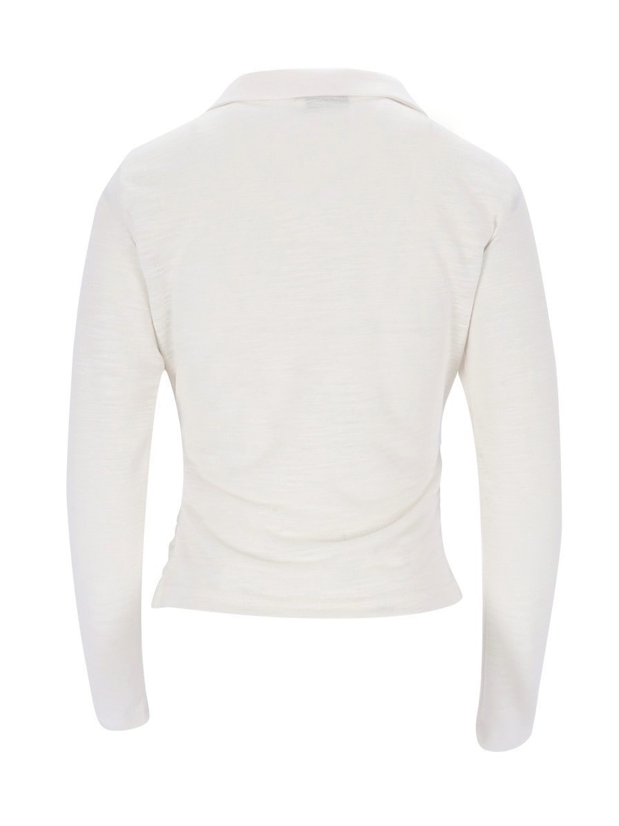 【SETSETSET】DRAPE SHIRT TOP