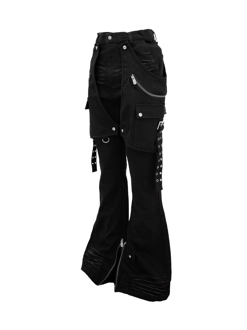 【Rosen Kreuz】SIDE BELT DOCKING FLARE PANTS