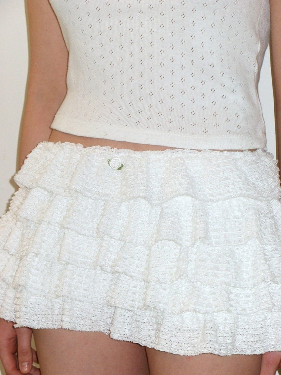 【CRANK】LACE CANCAN SKIRT PANTS