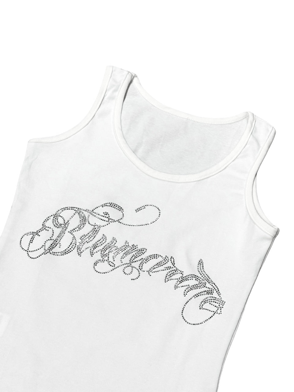 受注制【Never mind the XU】rhinestone sleeveless (3color) / 【ネバーマインドザエックスユー】ラインストーンタンクトップ