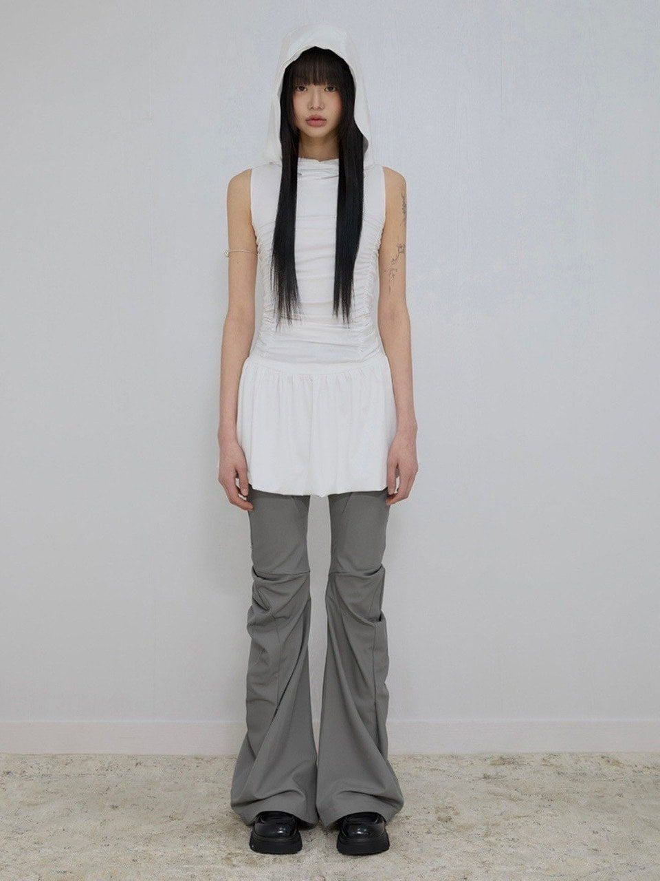 【FLAREUP】Hooded High Neck Dress