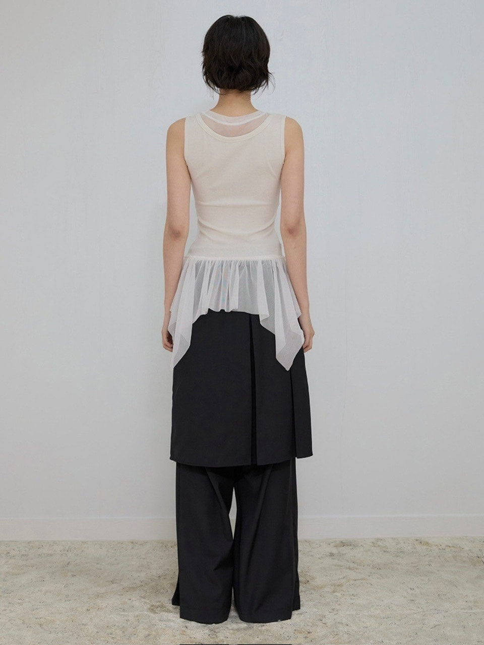 【FLAREUP】Layered Lace Frill Sleeveless