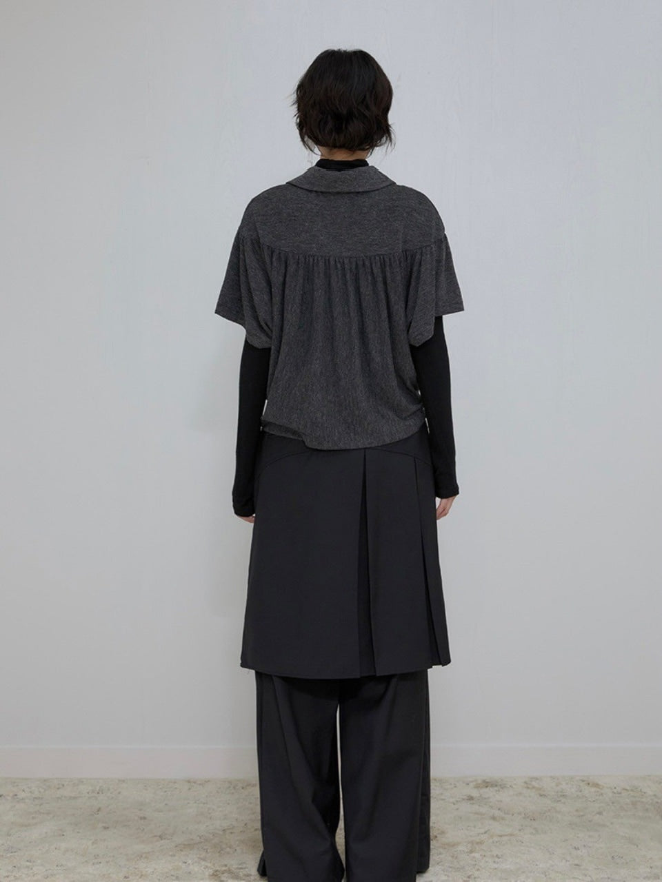 【FLAREUP】Cape Draped Cardigan