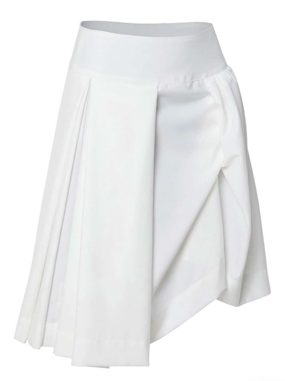 【FLAREUP】Asymmetrical Draped Midi Skirt