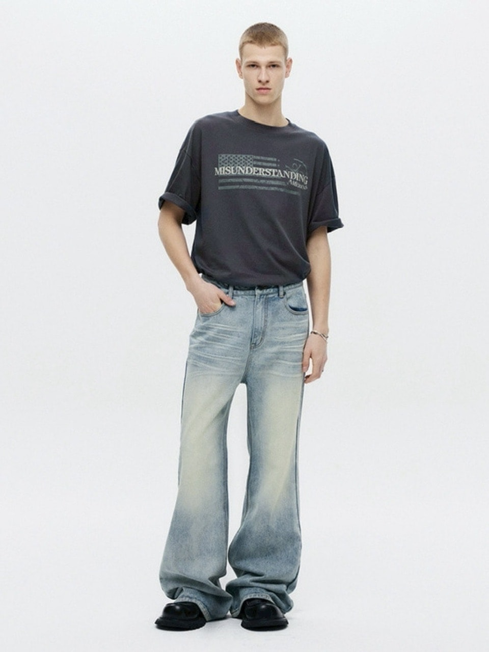 【DNSR】Signature Flare Denim Pants