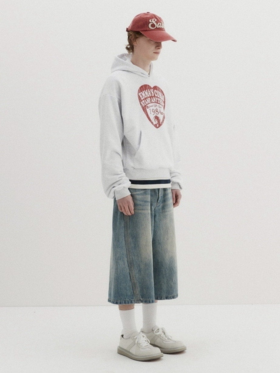 【DNSR】Curved Bermuda Denim Shorts