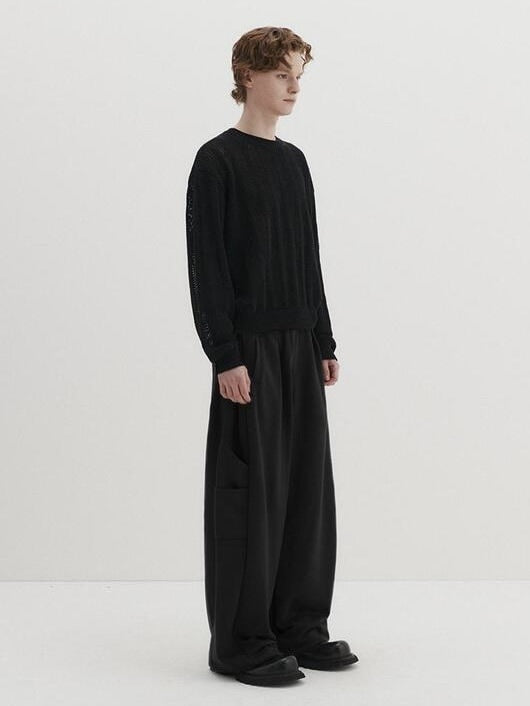 【DNSR】Side Pintuck Cargo Sweatpants