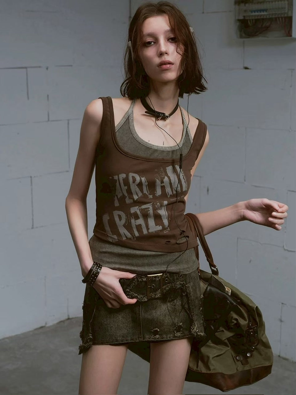 【Cest Nous】Brown Two-Piece Camisole