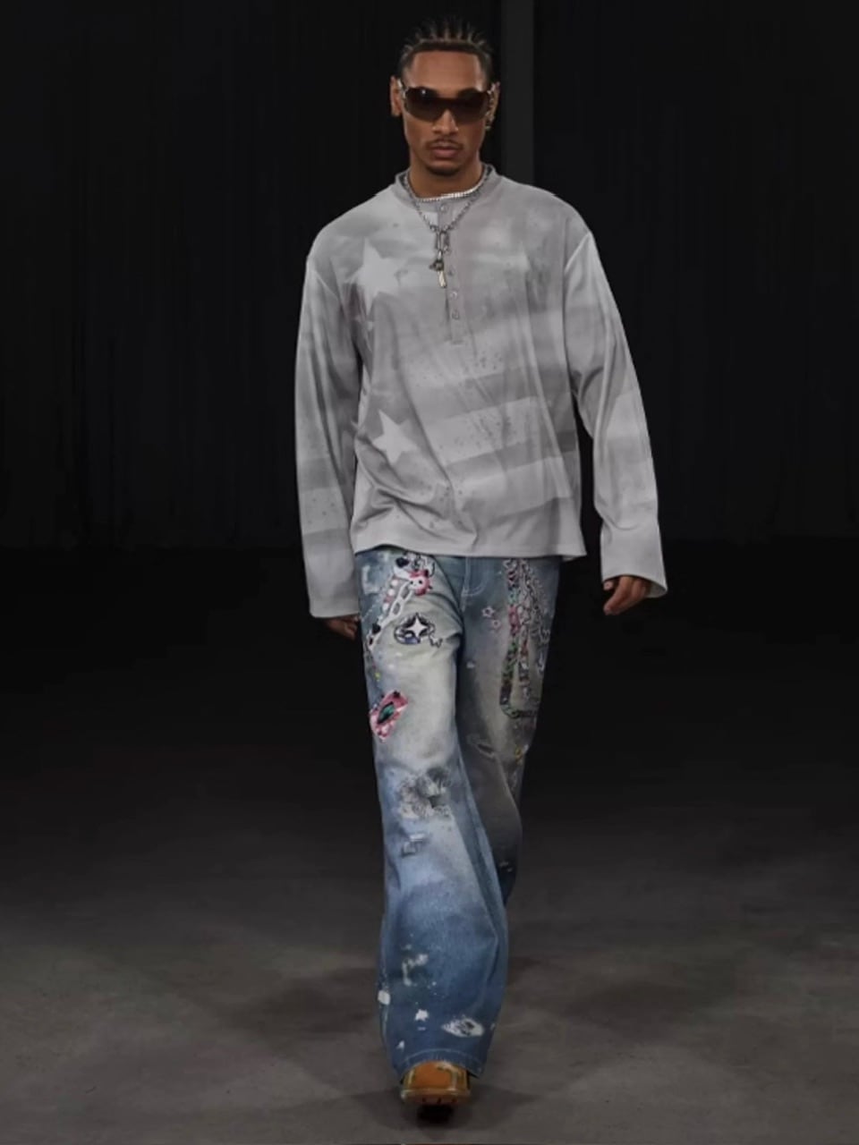 【DND4DES】Y2K CARTOON PENDANTS PRINT PANTS