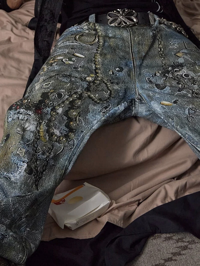 【DND4DES】GEMS ROTTEN DISTRESSED FLARED JEANS