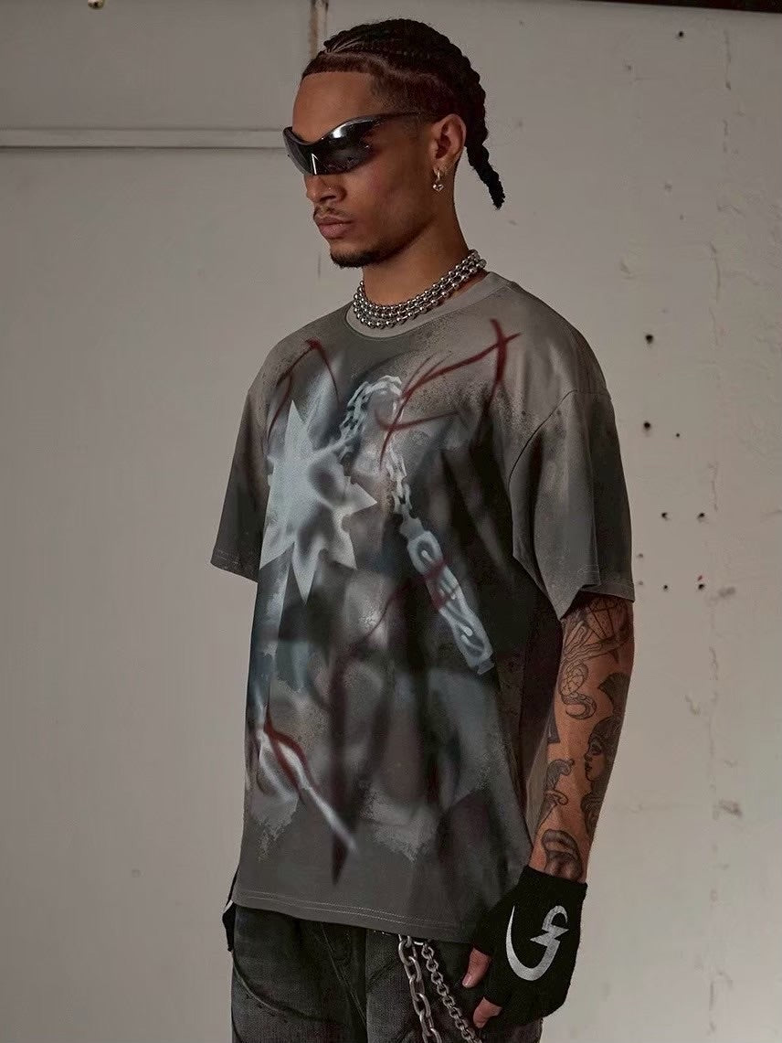 【DND4DES】METEOR HAMMER ABSTRACT GRAFFITI T-SHIRT