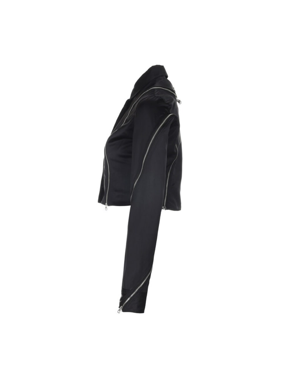 【SURGERY】balanced zippers detail crop shirts