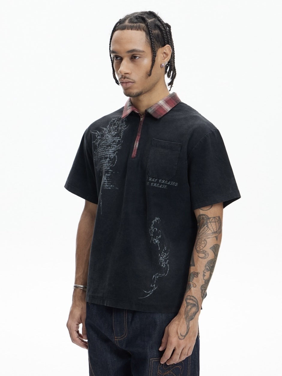 【DND4DES】RUNE ZIP-UP POLO SHIRT