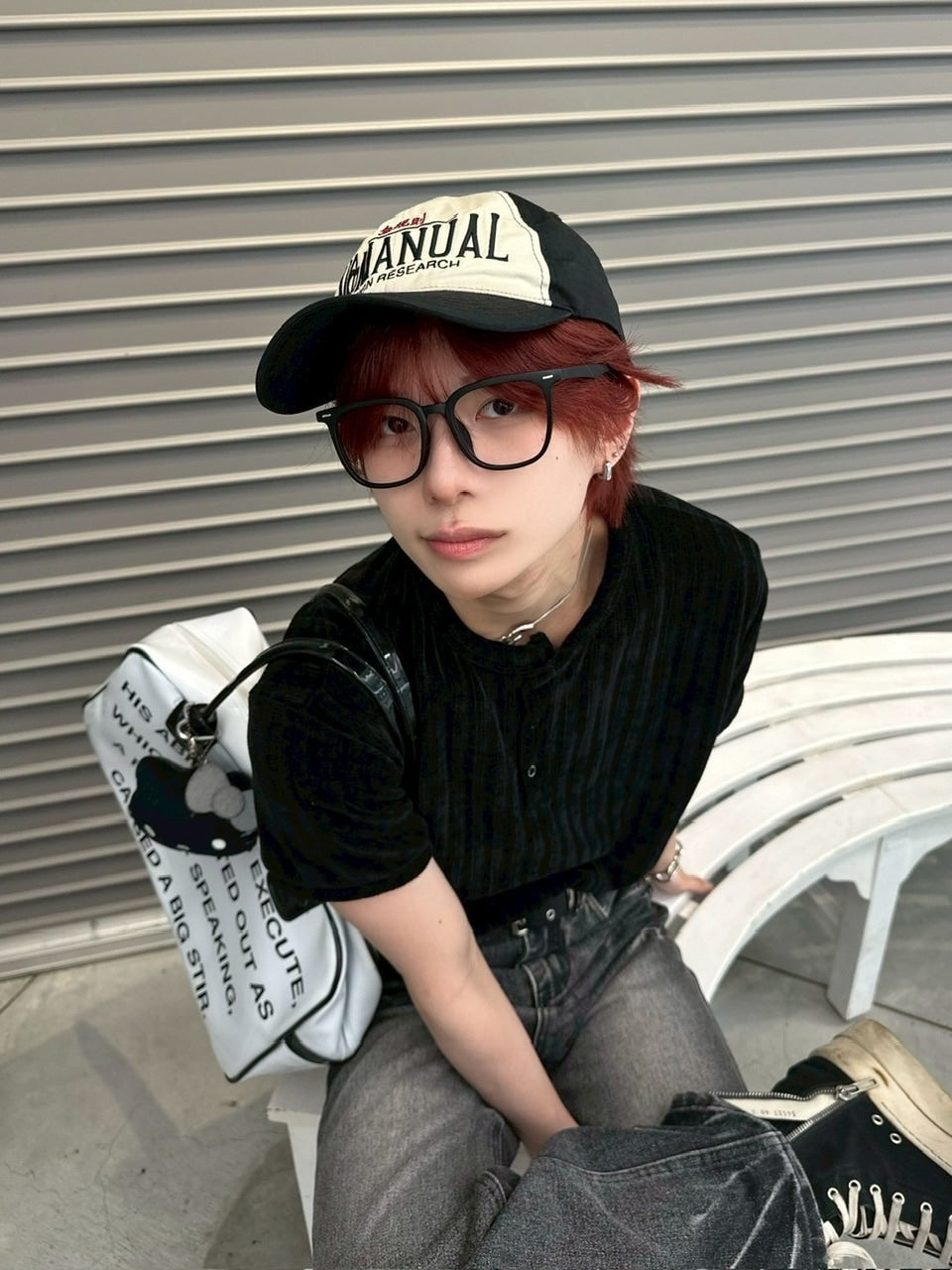 受注制【LUV CODE】henry neck half sleeve velours top (4color)