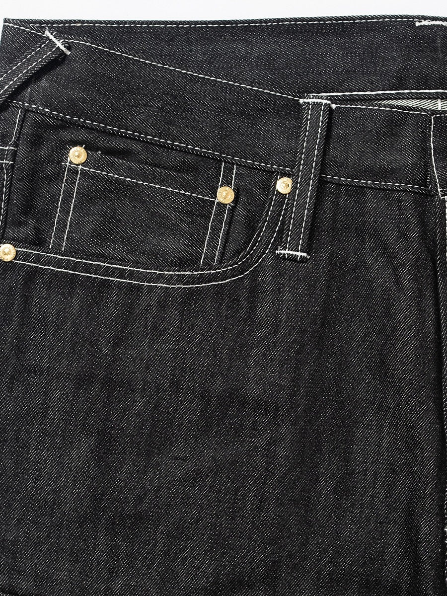 【F.V.V.O】RED SELVEDGE EMBROIDERED RAW DENIM JEANS