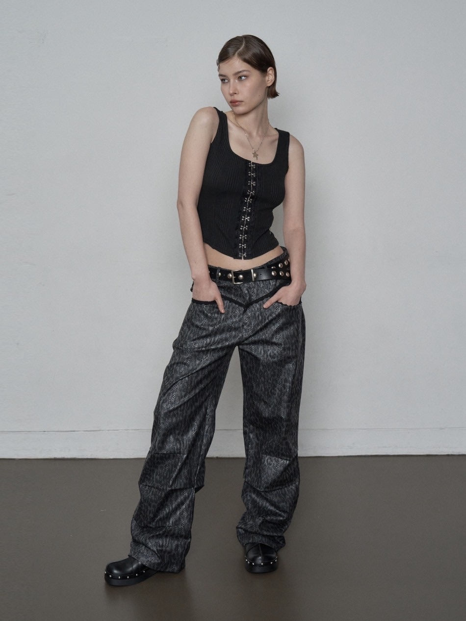 【SETUP‐EXE】LACE HOOK SLEEVELESS / 【セットアップエグゼ】レースフックタンクトップ