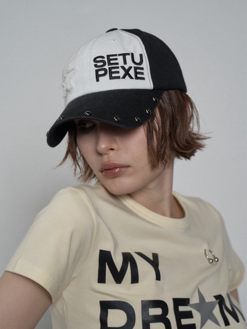 【SETUP‐EXE】STUDDED LOGO BALL CAP / 【セットアップエグゼ】スタッズロゴボールキャップ
