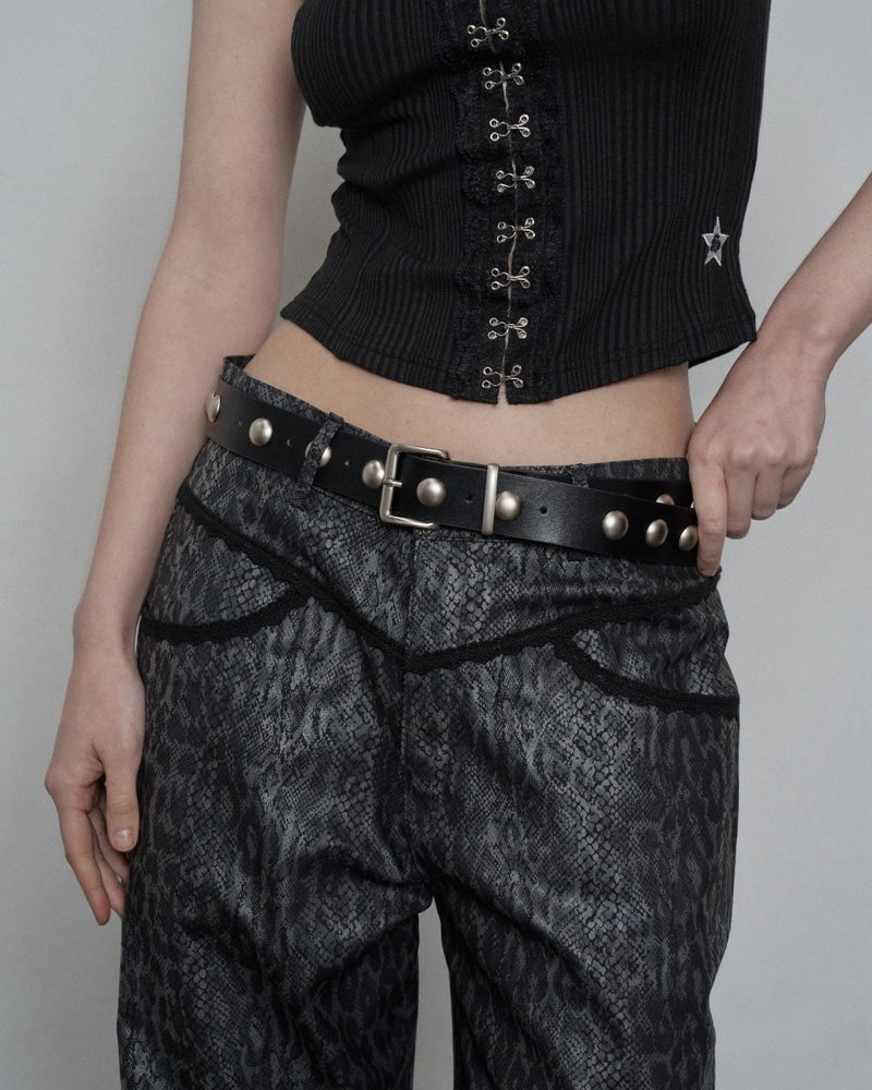 【SETUP‐EXE】CIRCLE RIVET BELT / 【セットアップエグゼ】サークルリベットベルト