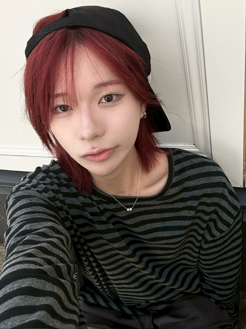 国際配送【LUV CODE】stripe long sleeve tee