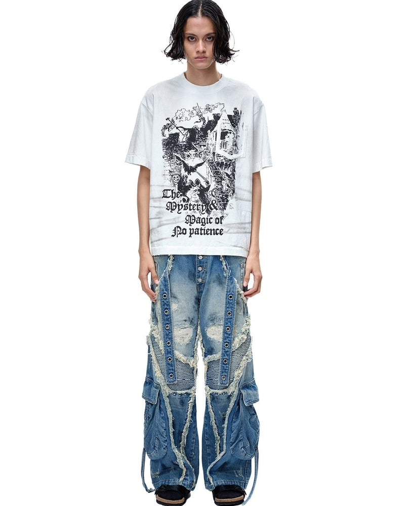 【The Boy Has No Patience】LUMINOUS DAWN RIPPLE TEE / 【ザボーイハズノーペーシェンス】グラフィックロゴリップル半袖Tシャツ
