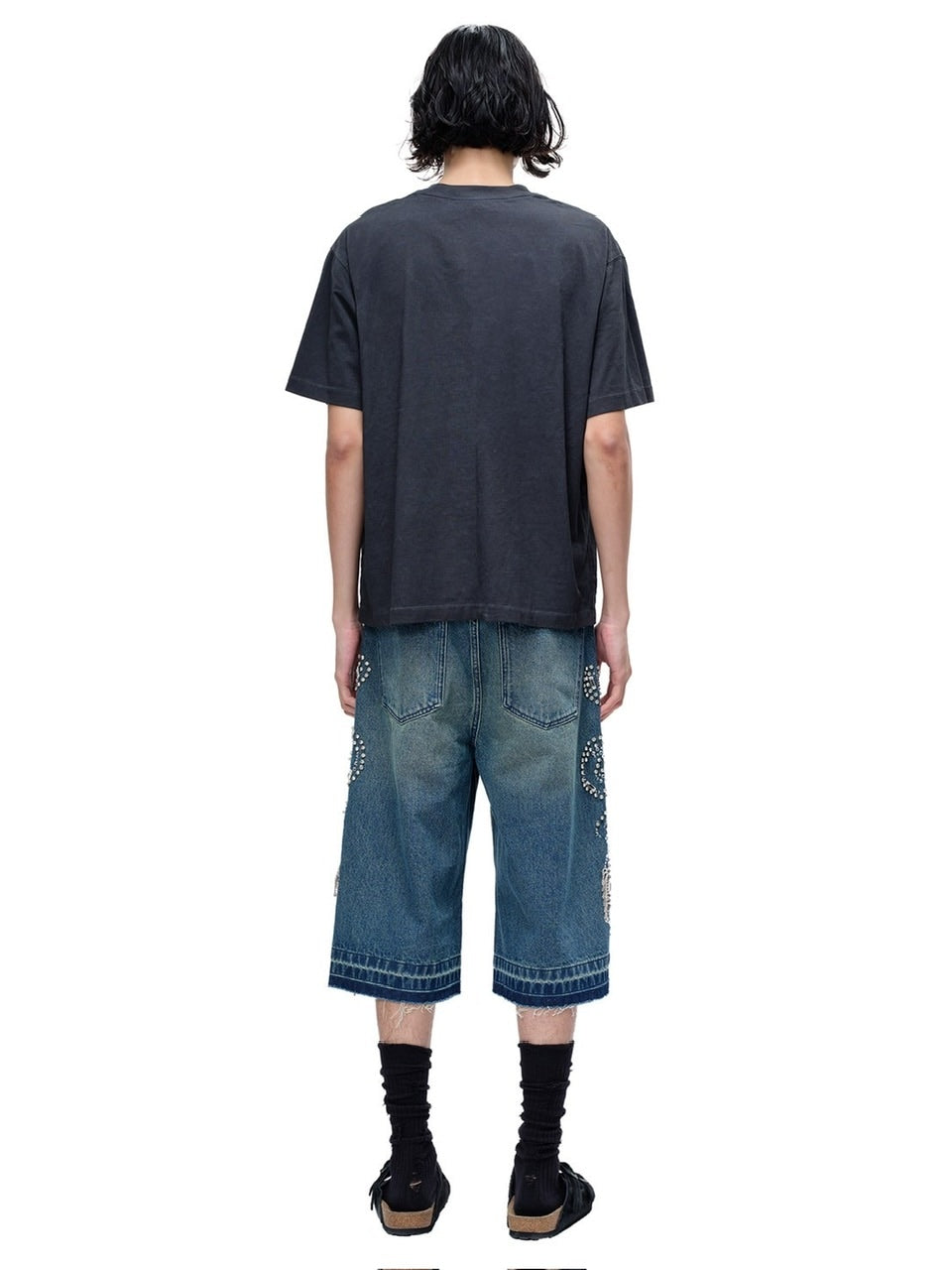 【The Boy Has No Patience】LUMINOUS NIGHT LEATHER PATCH TEE / 【ザボーイハズノーペーシェンス】レザーパッチロゴ半袖Tシャツ