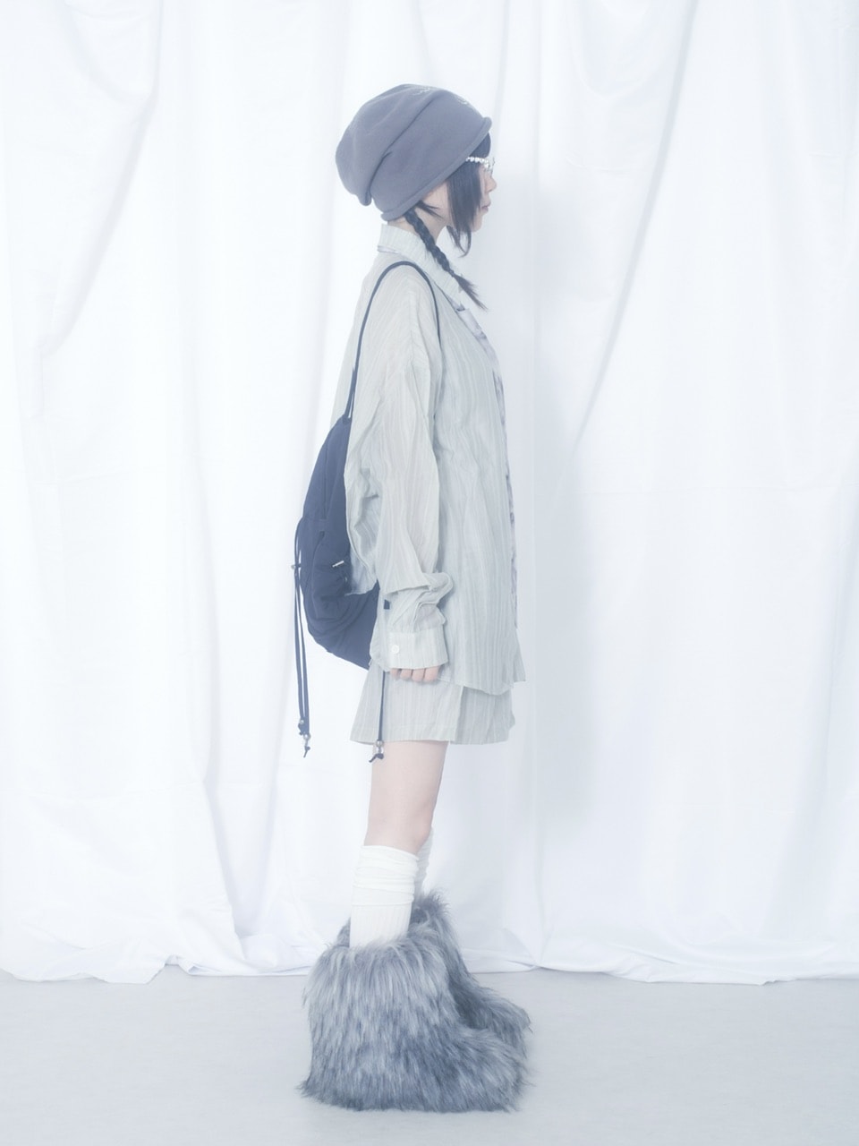 国際配送【Nerd out XU】crape sheer shorts / 【ナードアウトエックスユー】クレープシアーショートパンツ