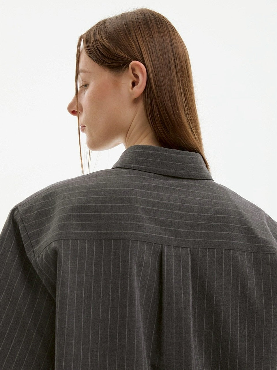 【ESC STUDIO】neat shoulder pad shirt/ 【イーエスシーステュディオ】ニートショルダーパット半袖シャツ