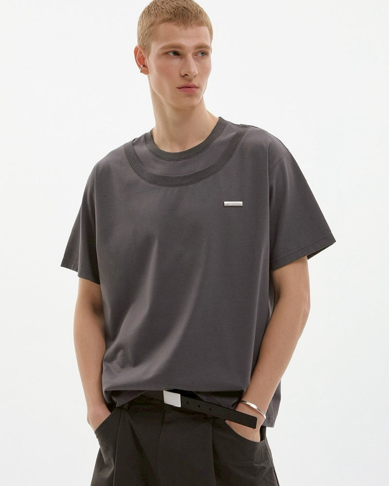 【ESC STUDIO】double neck t-shirt