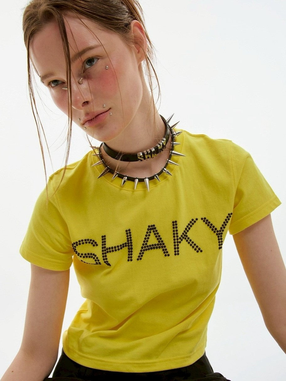【ESC STUDIO】shaky t-shirt/ 【イーエスシーステュディオ】シェイキーロゴ半袖Tシャツ