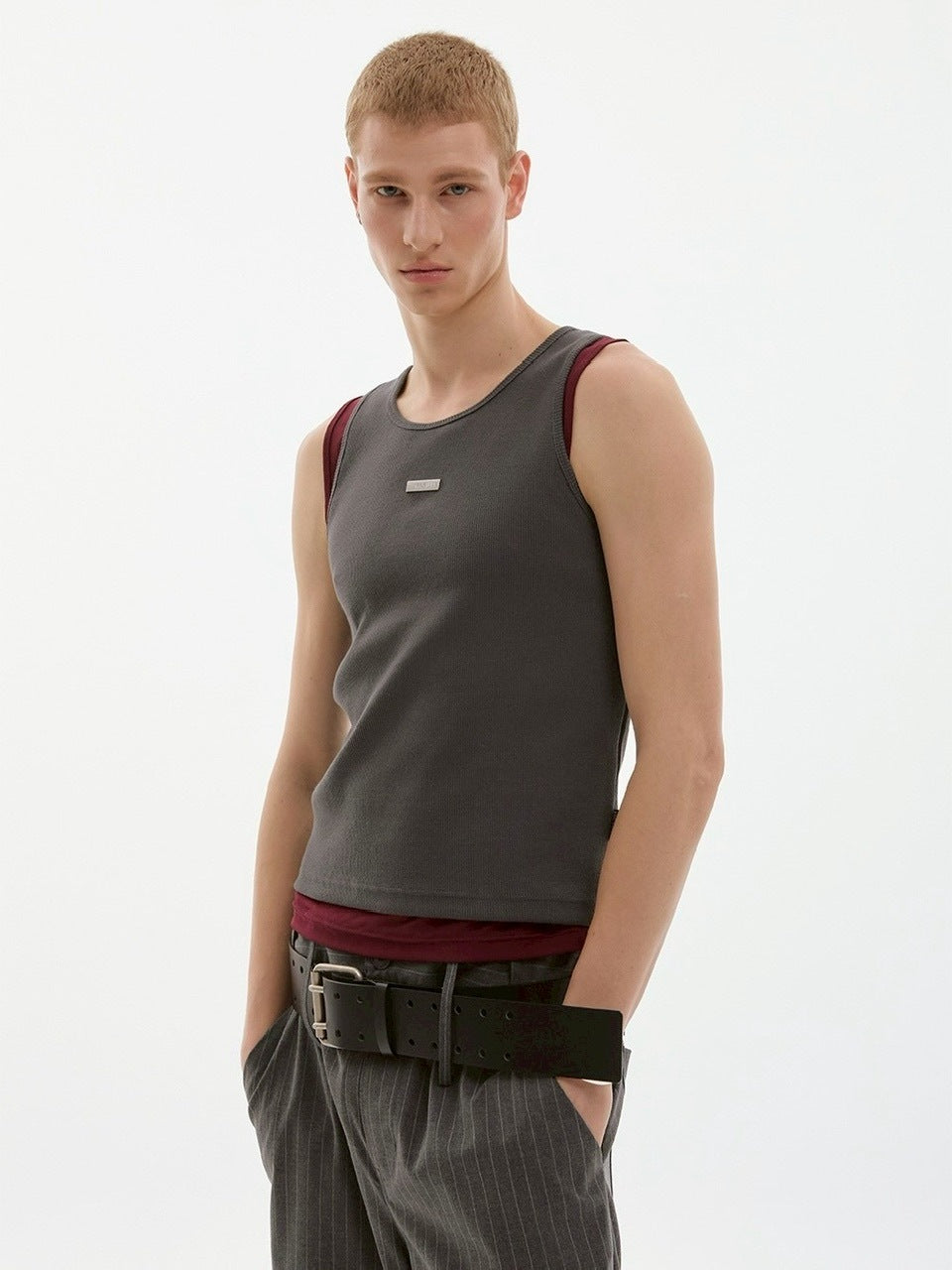 【ESC STUDIO】mesh layered sleeveless / 【イーエスシーステュディオ】メッシュレイヤードタンクトップ