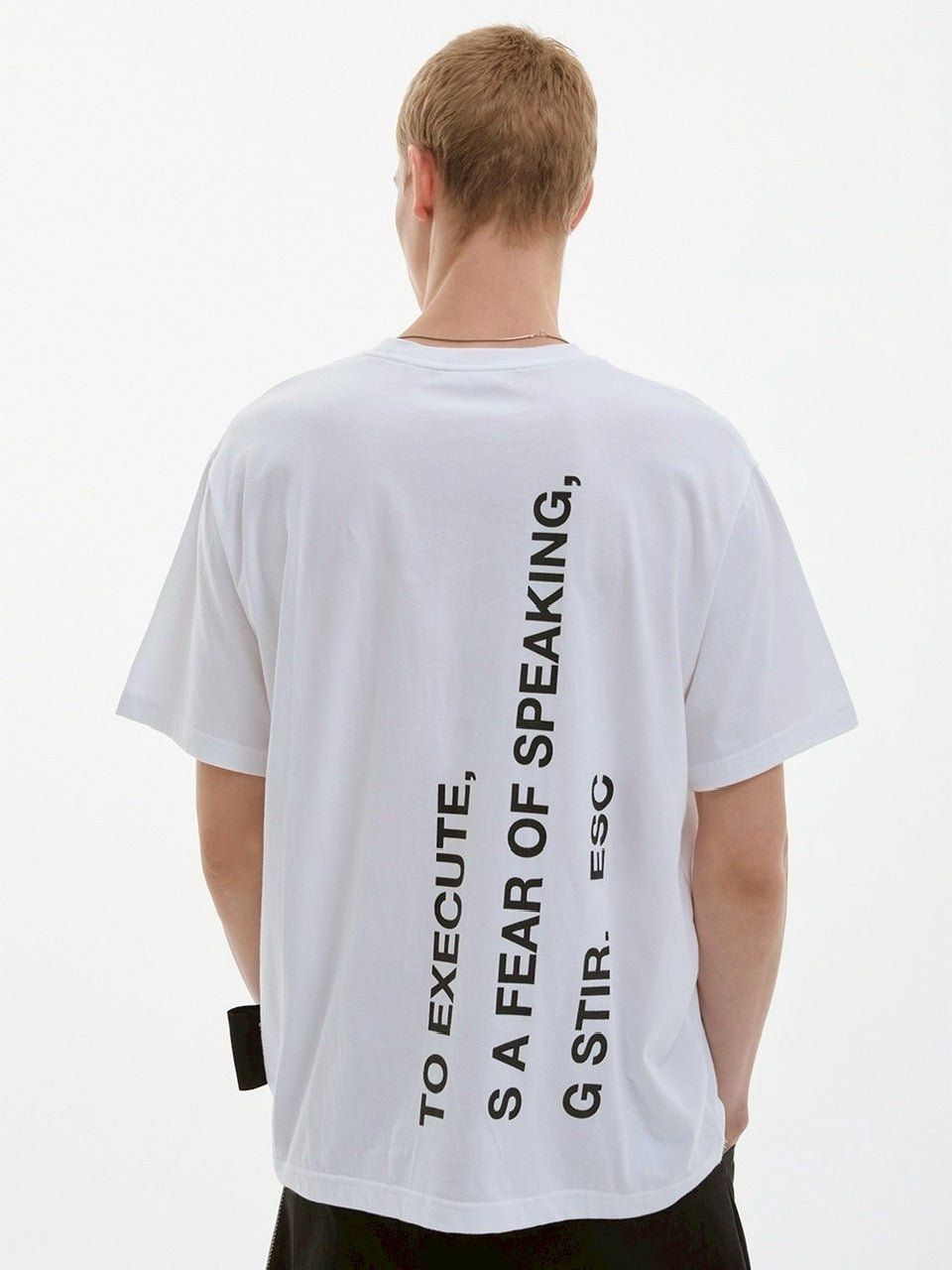 【ESC STUDIO】mega label t-shirt/ 【イーエスシーステュディオ】メガラベルロゴ半袖Tシャツ