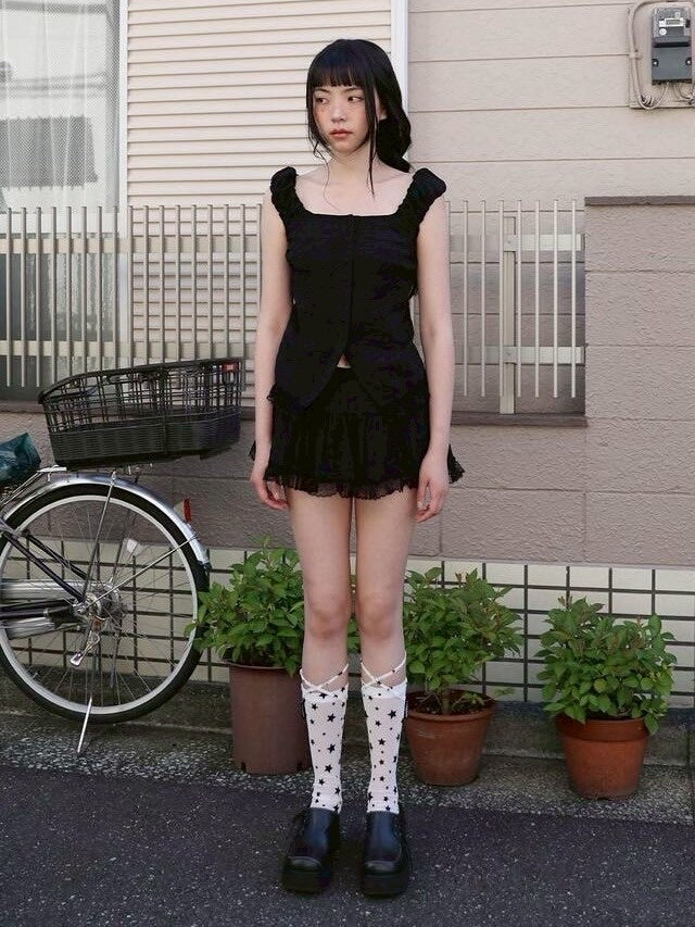 【Uglyshadow】CHECK SHIRRING SKIRT / 【アグリーシャドウ】チェックシャーリングミニスカート