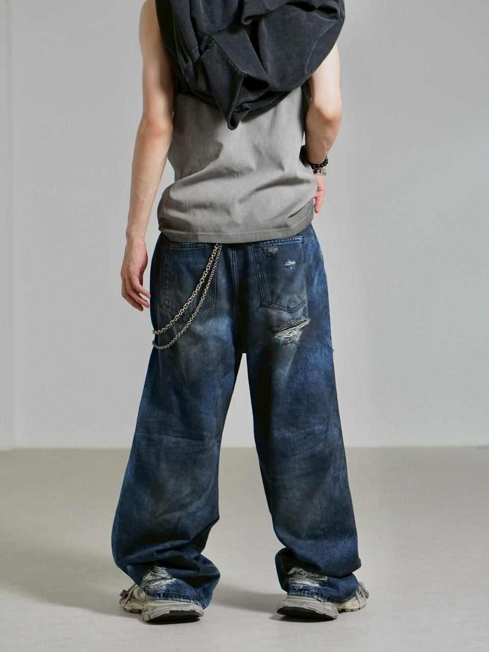 Chikashitsu +】oiled wash destroy denim pants – PRESSING WEB SHOP