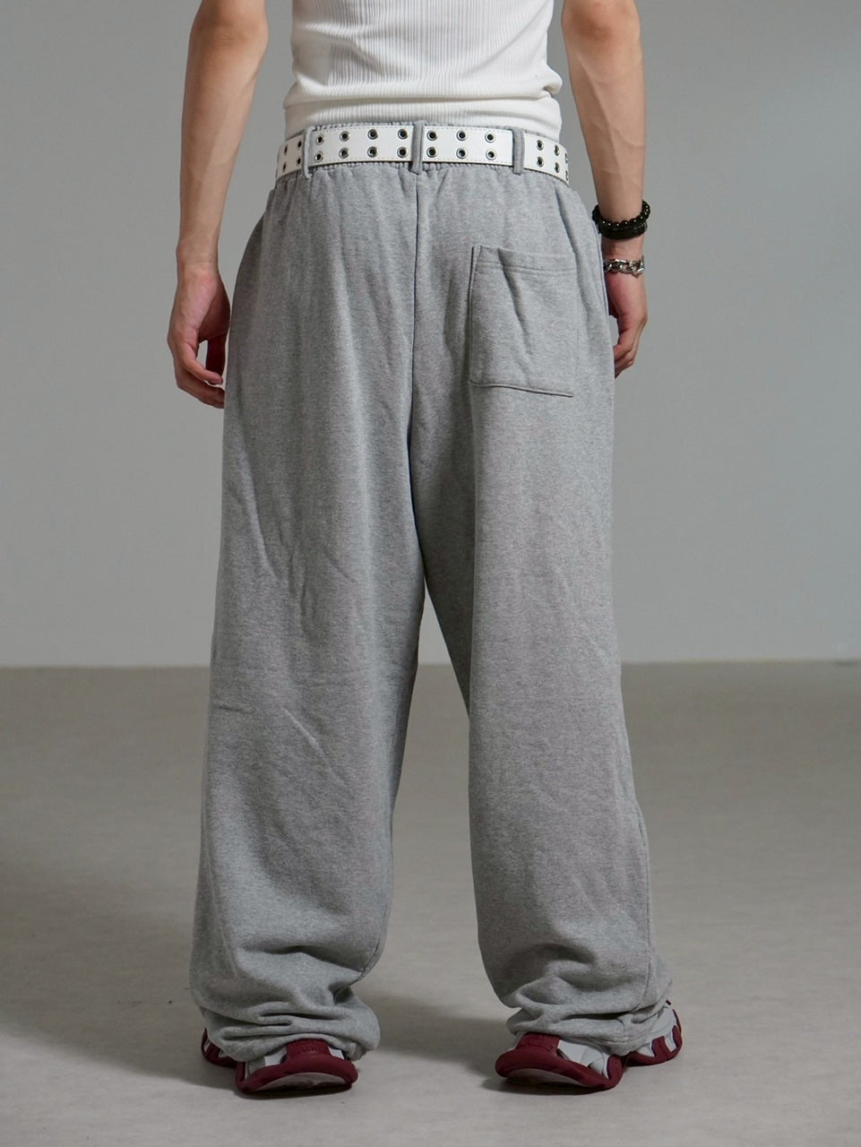 受注制【Chikashitsu +】full length crash sweat pants / 【チカシツプラス】フルレングスクラッシュスウェットパンツ (2color)