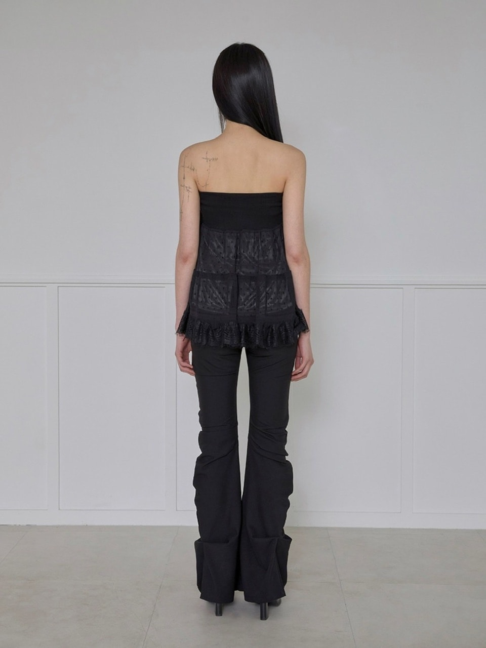 【FLAREUP】Layered Dot Ruffle Skirt