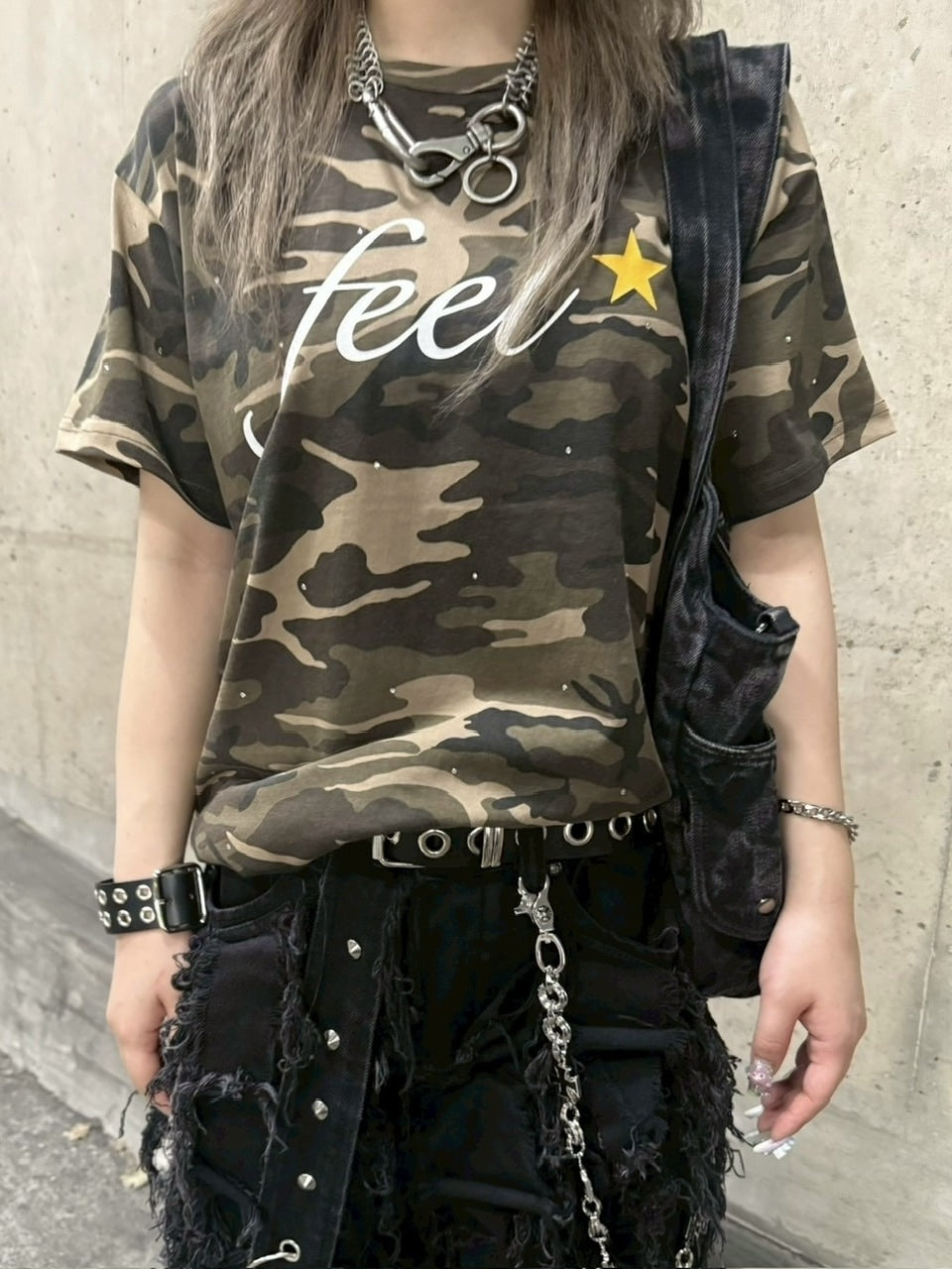 【IFEELLUCKY】Feel twinkle tshirt 1/ 【アイフィールラッキー】フィールトゥインクルロゴ半袖Tシャツ