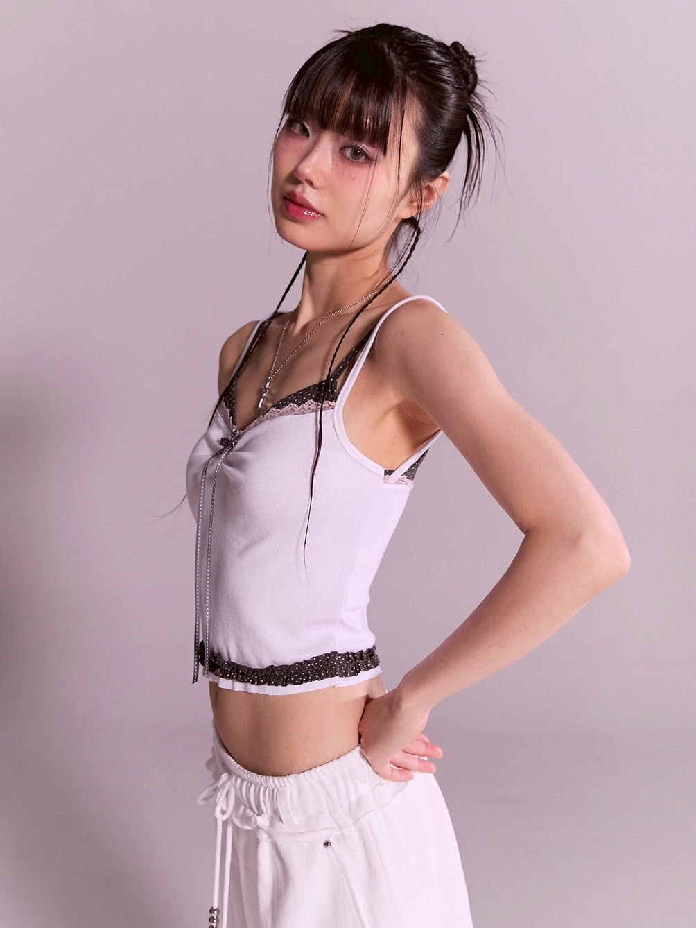 【CHERRYQUIRI】twinkle wrinkle dot sleeveless