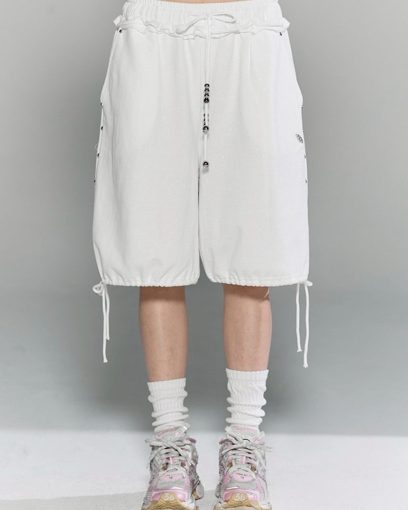 【CHERRYQUIRI】stud twinkle jogger bermuda pt