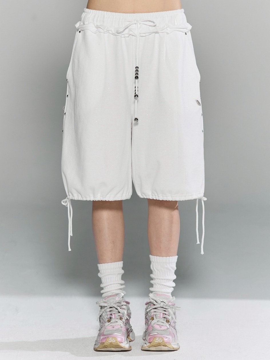 【CHERRYQUIRI】stud twinkle jogger bermuda pt