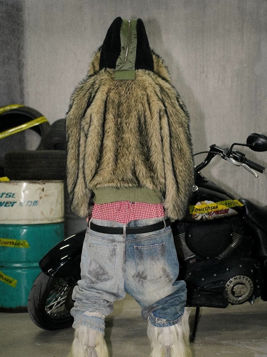 【Fourth3ex】Rivet Fox Double-Sided Nylon Hood / 【フォースセックス】リベットエコファーナイロンブルゾン