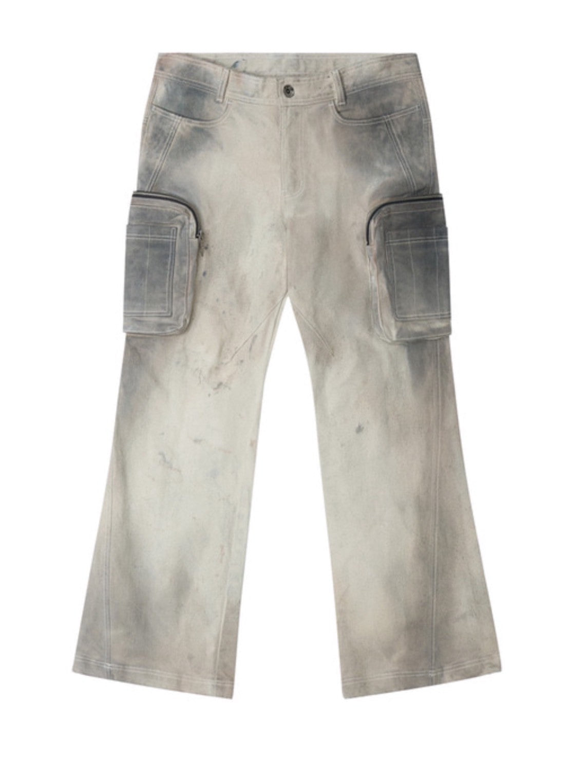 【BLR BLUER】Double Pockets Hand Washing Flare Pants