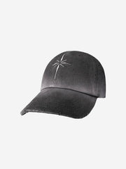 【BLR BLUER】Snowflakes Logo Washing Denim Ball Cap