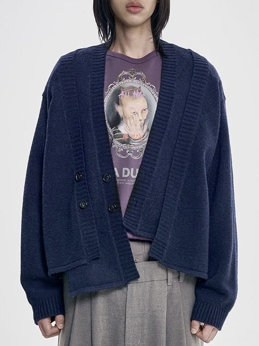 【AJOBYAJO】Double Layered Cardigan / 【アジョバイアジョ】ダブルレイヤードカーディガン