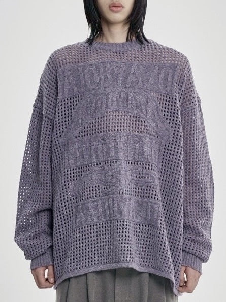 【AJOBYAJO】Total Logo Drop Needle Sweater / 【アジョバイアジョ】トータルロゴドロップニードル長袖セーター