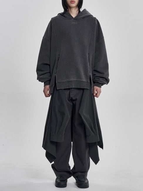 【AJOBYAJO】Twofold Wide Washed Hoodie【アジョバイアジョ】トゥーフォールドワイドウォッシュドプルオーバーパーカー