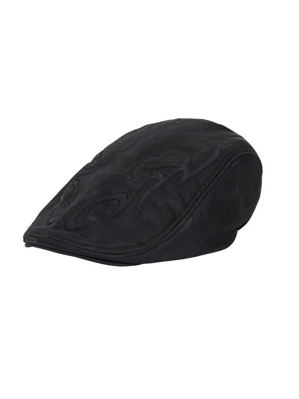 【AJOBYAJO】Tribal Logo Nylon Flat Cap / 【アジョバイアジョ】トライバルロゴナイロンハンチング帽