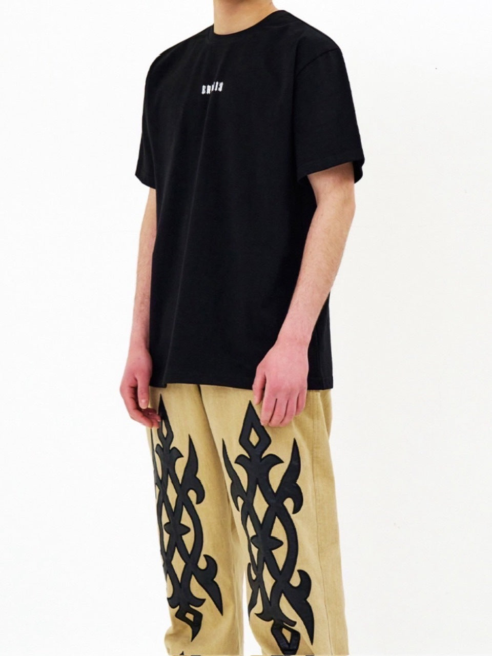 【E RIN AI E】DARK TRIBAL PARTY DENIM PANTS