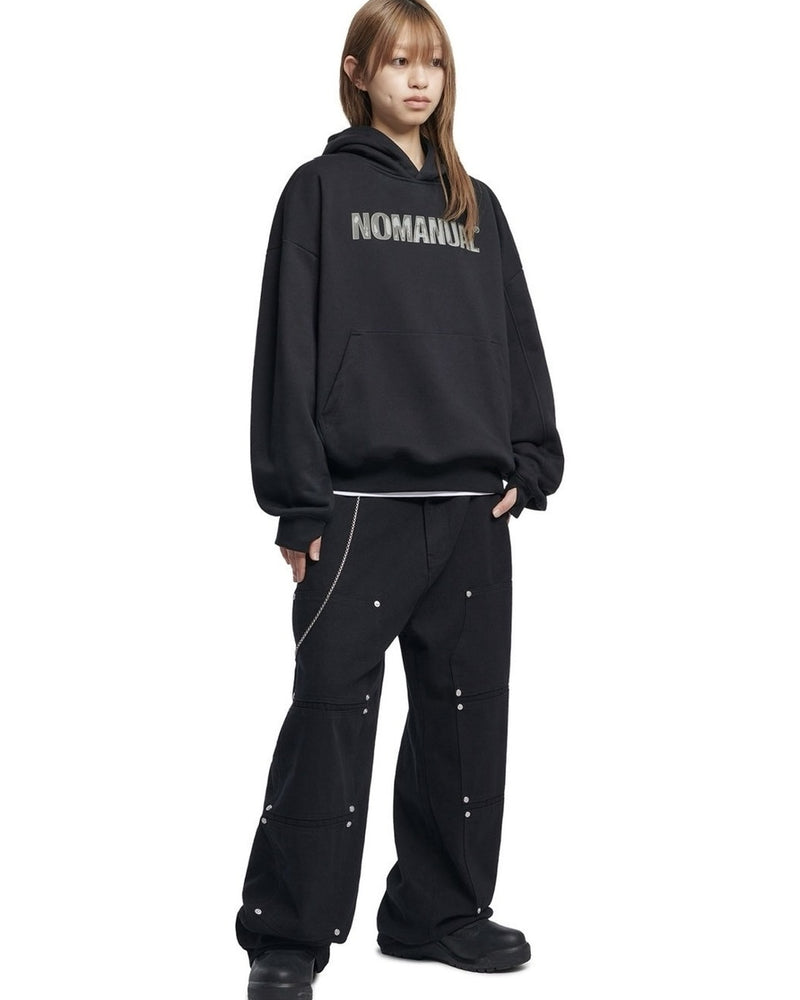 【NOMANUAL】STAMPED LOGO HOODIE