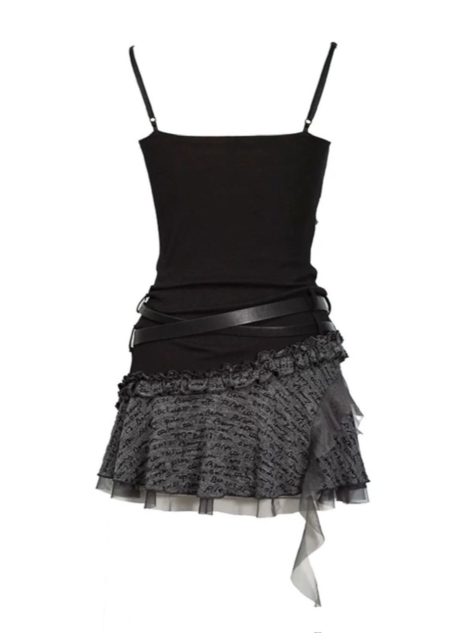 【Cest Nous】Belted Slip Dress / 【セヌー】ベルトフリルキャミワンピース